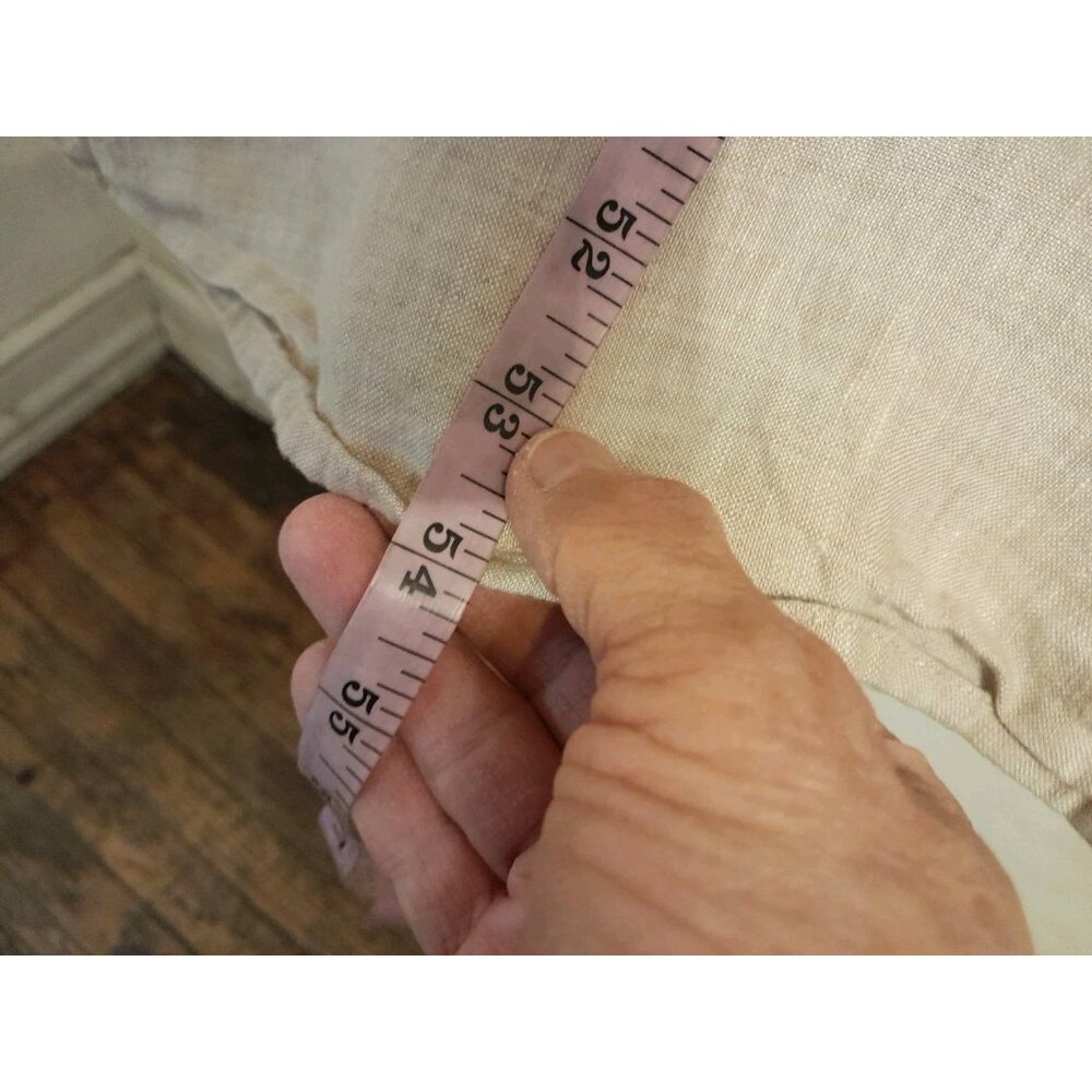 Lands End Linen Quiet Luxury Coastal Minimalist Vacation Size 18 Maxi Dress Tan - Picture 7 of 8